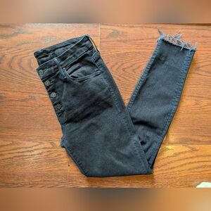 MOTHER Women's Pixie Ankle Fray Skinny Jeans Sz 28 Grunge Rock